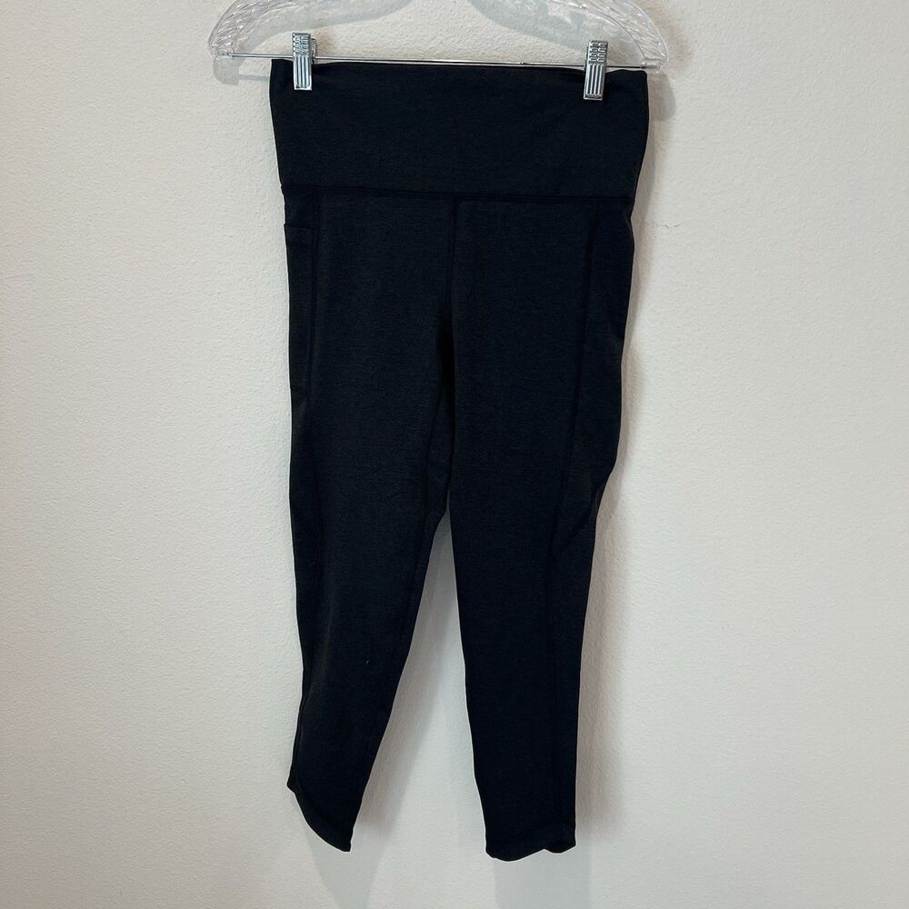 Anook Athletics Ellie Maternity 23" Crop Leggings in Black Medium Yoga Activewea